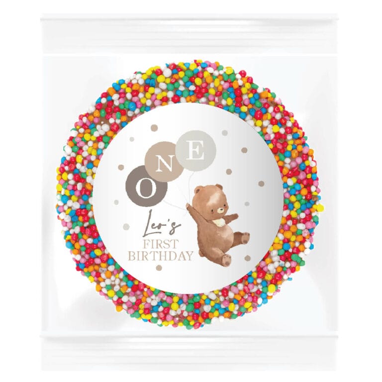 Bear & Balloons Personalised Giant Chocolate Freckle