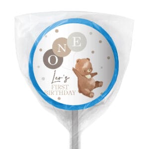 Shop for customised blue teddy lollipop - Australia