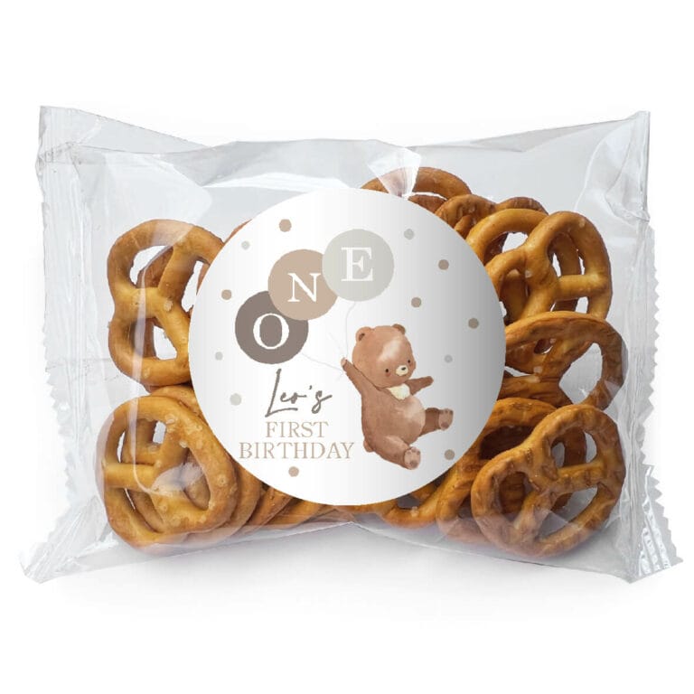 Bear & Balloons Personalised Pretzel Bags