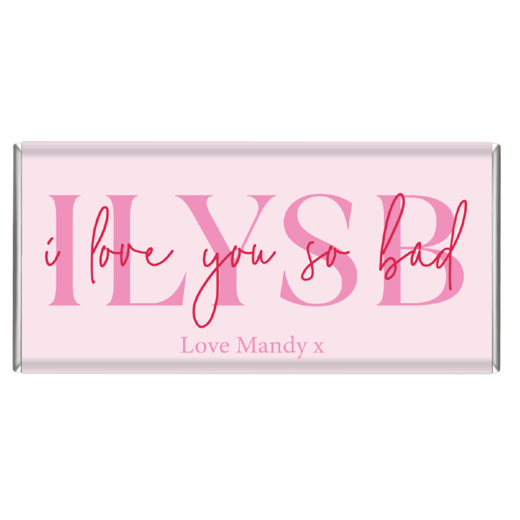 i love you so bad custom chocolate bars