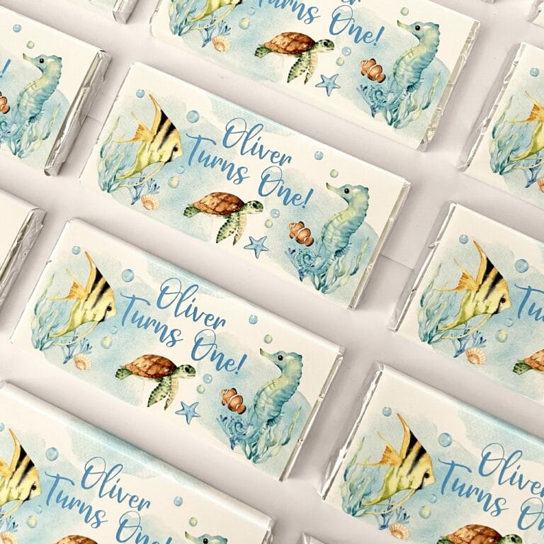 Under The Sea Personalised Chocolate Bar Favours