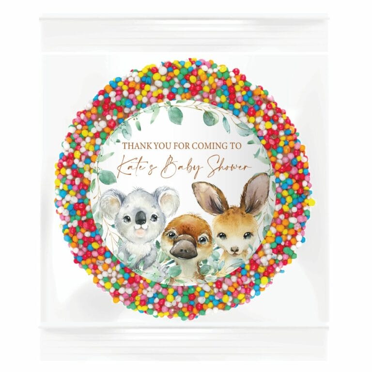 Australian Baby Animals Personalised Giant Chocolate Freckle