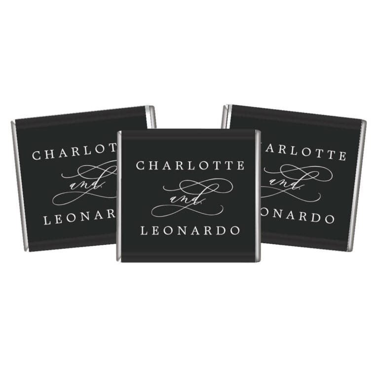 Whimsy Black & White Custom Petite Chocolates