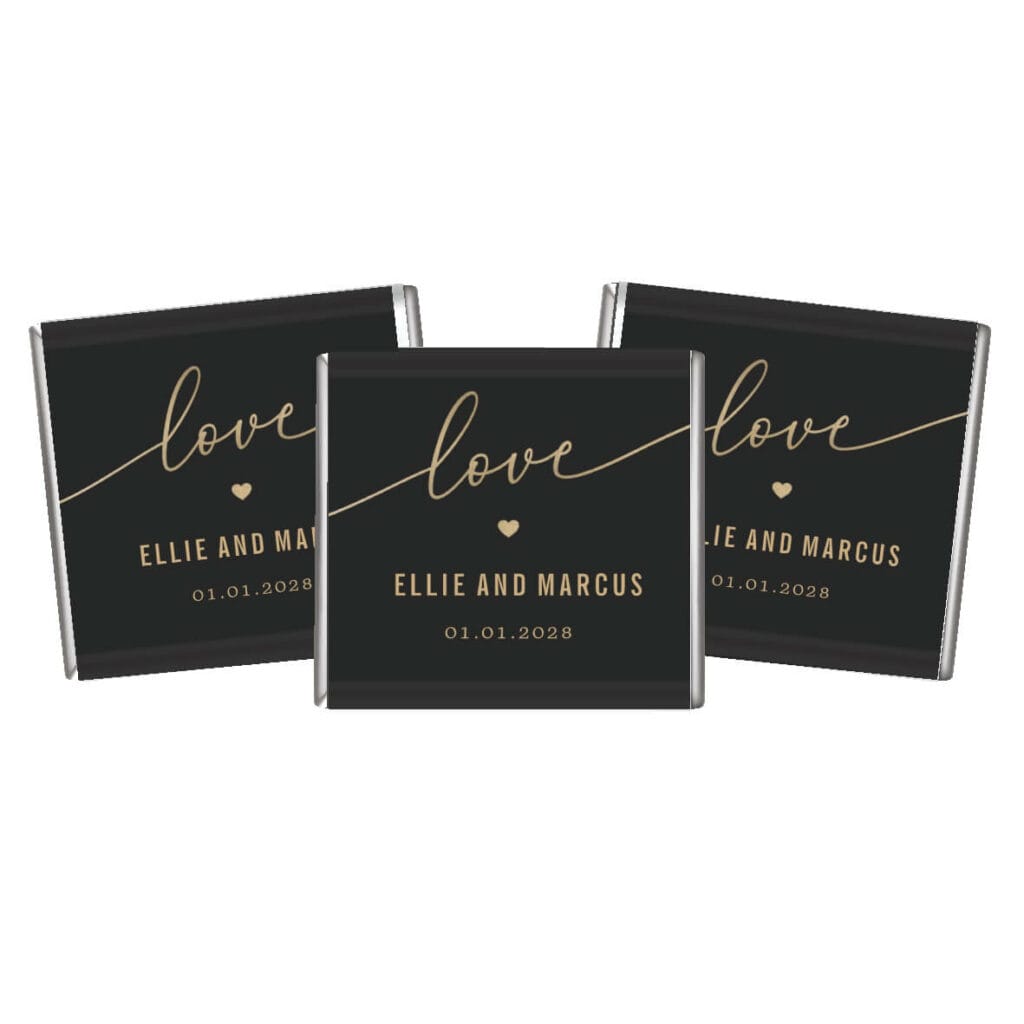 black love petite chocolates