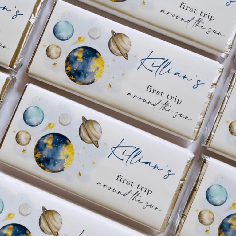First Trip Around The Sun Personalised Chocolate Bars