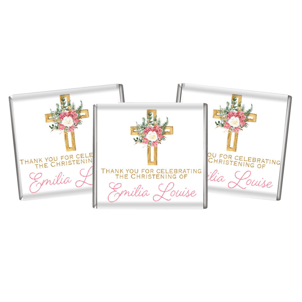 floral cross petite chocolates