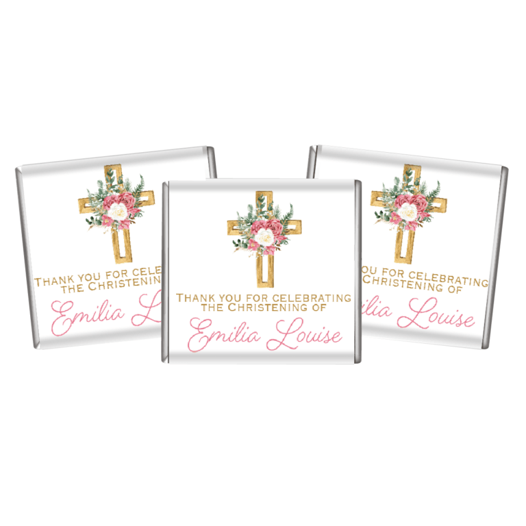 Floral Cross Design Petite Chocolates