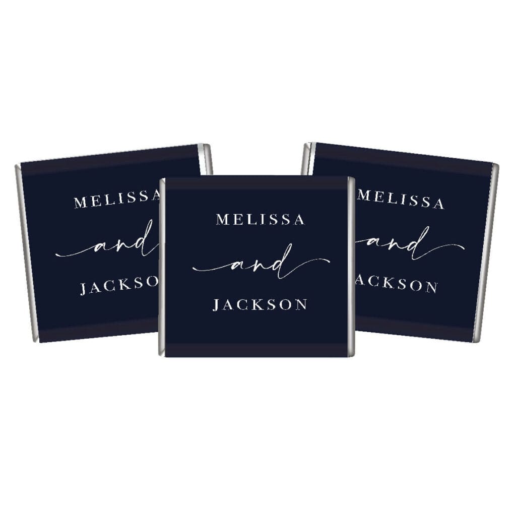 navy white romance petite chocolates