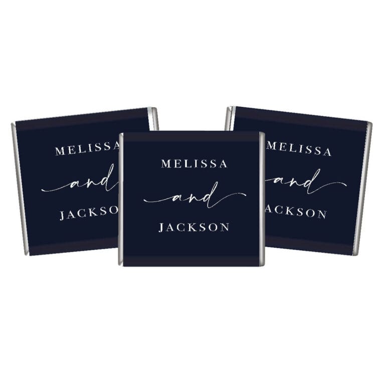 Elegant Navy & White Custom Petite Chocolates