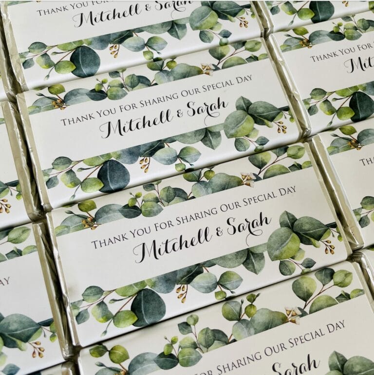 Eucalyptus Watercolour Personalised Chocolate Bars