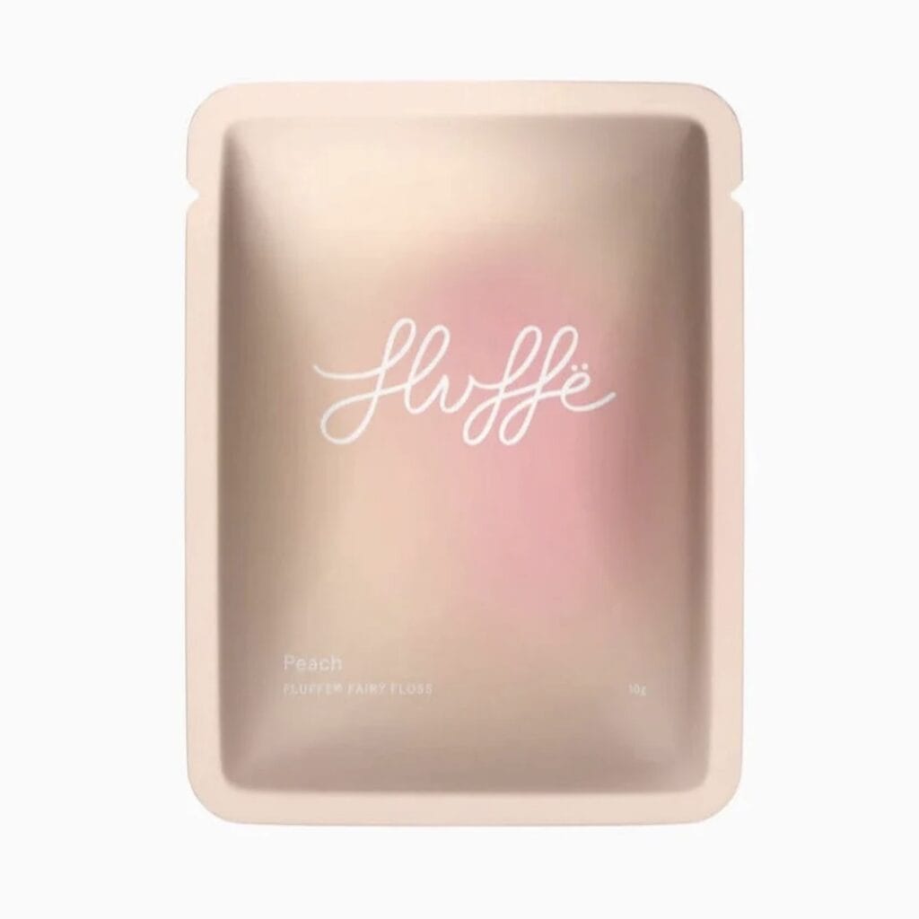 fluffe fairy floss peach flavour