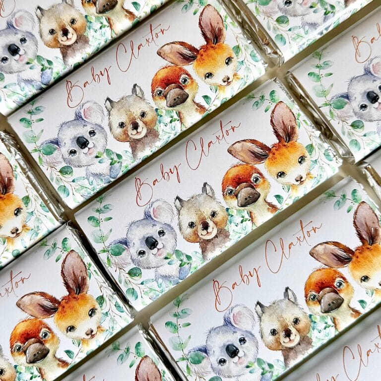 Australian Baby Animals Personalised Chocolate Bars