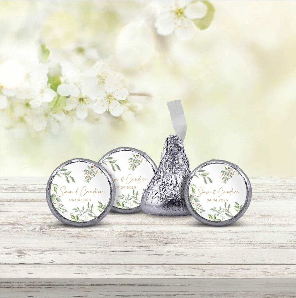 eucalyptus leaves custom hersheys kisses