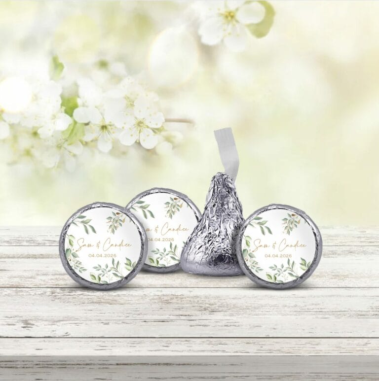 Eucalyptus Leaves Hersheys Kisses Custom Chocolates