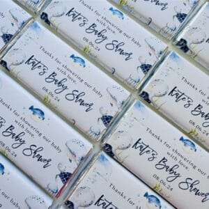 under the sea custom baby shower chocolate bars