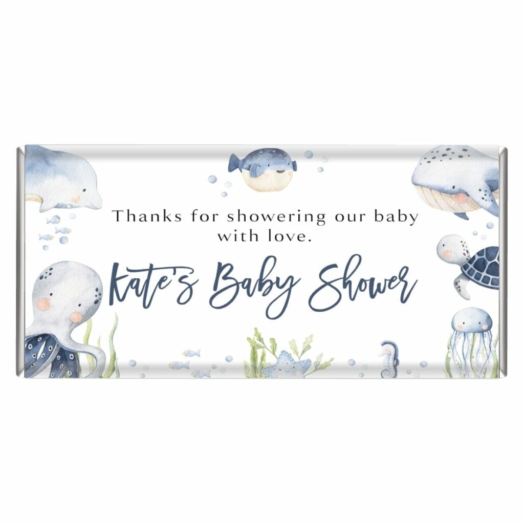 under the sea personalised chocolate bar favours (copy)