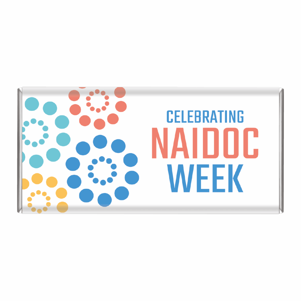 naidoc pastel dots chocolate