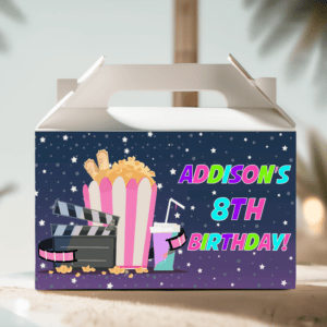build your own movie party theme party lolly box packs white