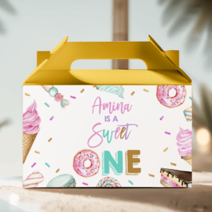 build your own sweet one theme party lolly box packs yellow