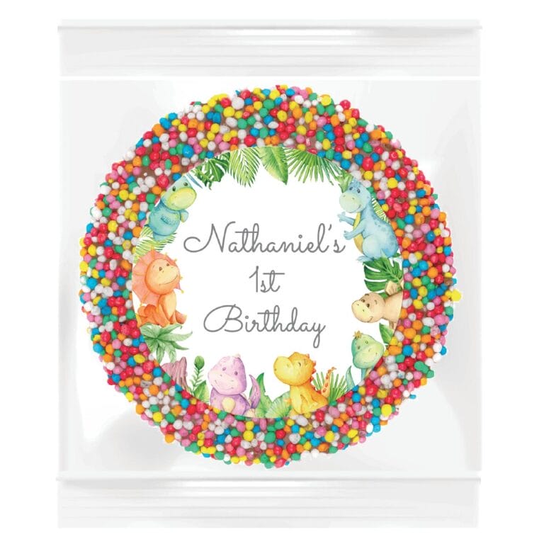 Baby Dinosaurs Theme Custom Giant Chocolate Freckles