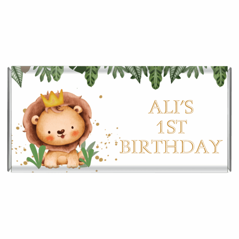Little Lion Personalised Chocolate Bar Favours
