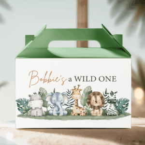 wild one favour box green