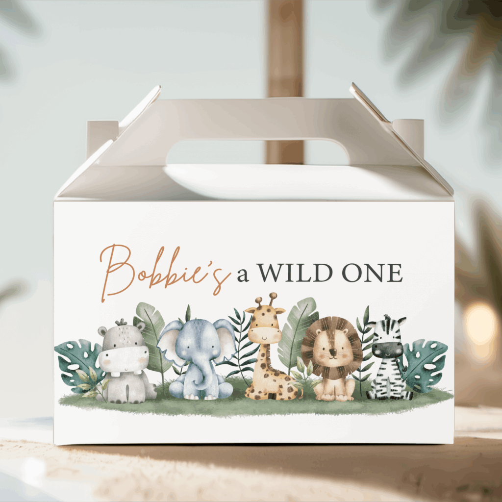 wild one favour box white
