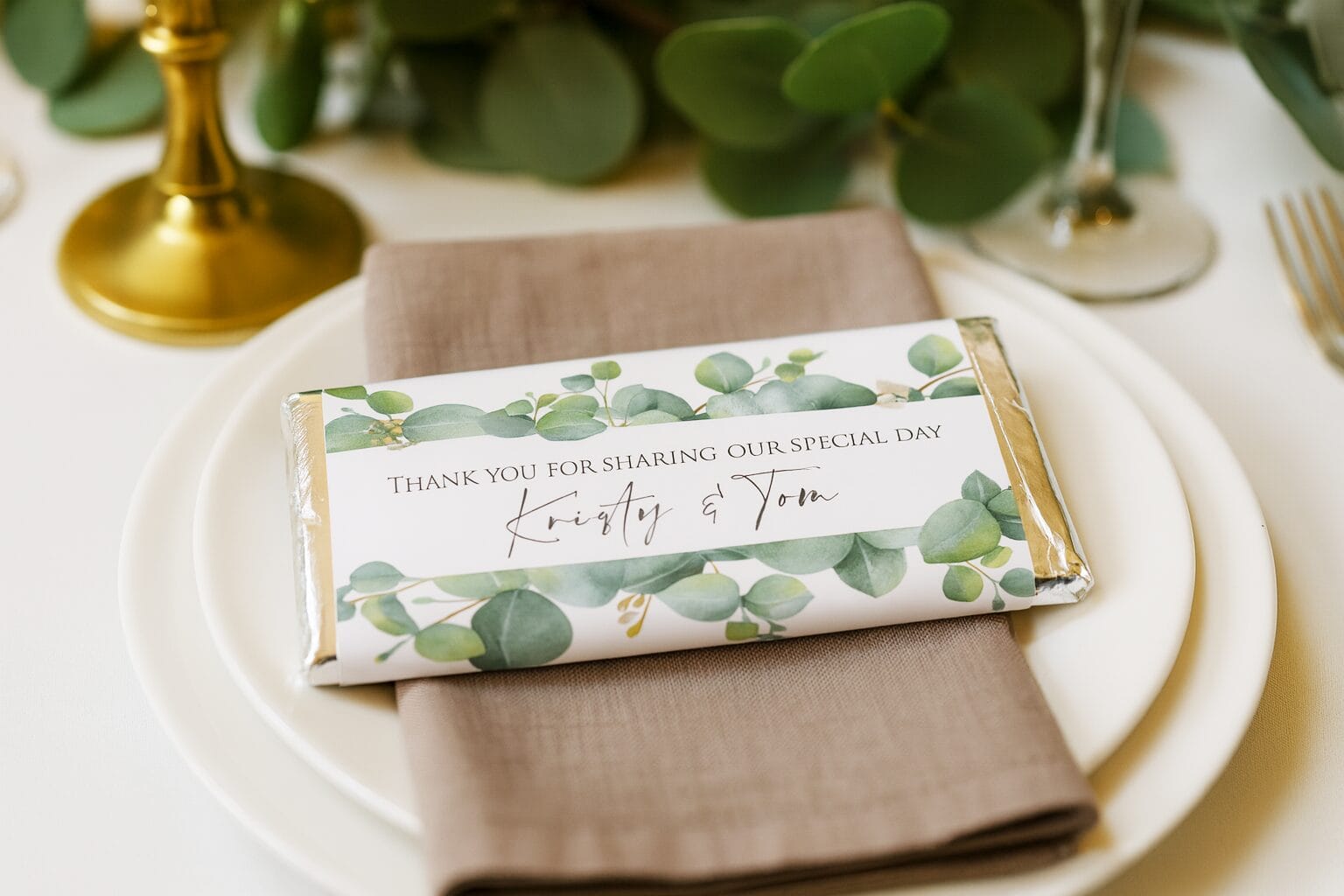 CHOCOLATE BAR FAVORS HOME