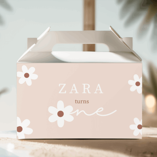 build your own boho daisy theme party lolly box pack