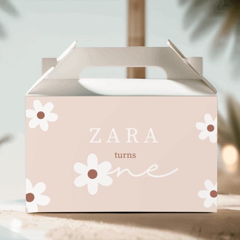 Build Your Own Boho Daisy Theme Party Lolly Box Pack